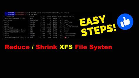 how to resize xfs filesystem.